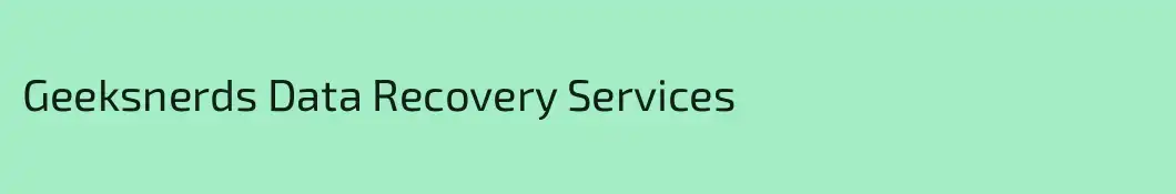 Geeksnerds Data Recovery Services